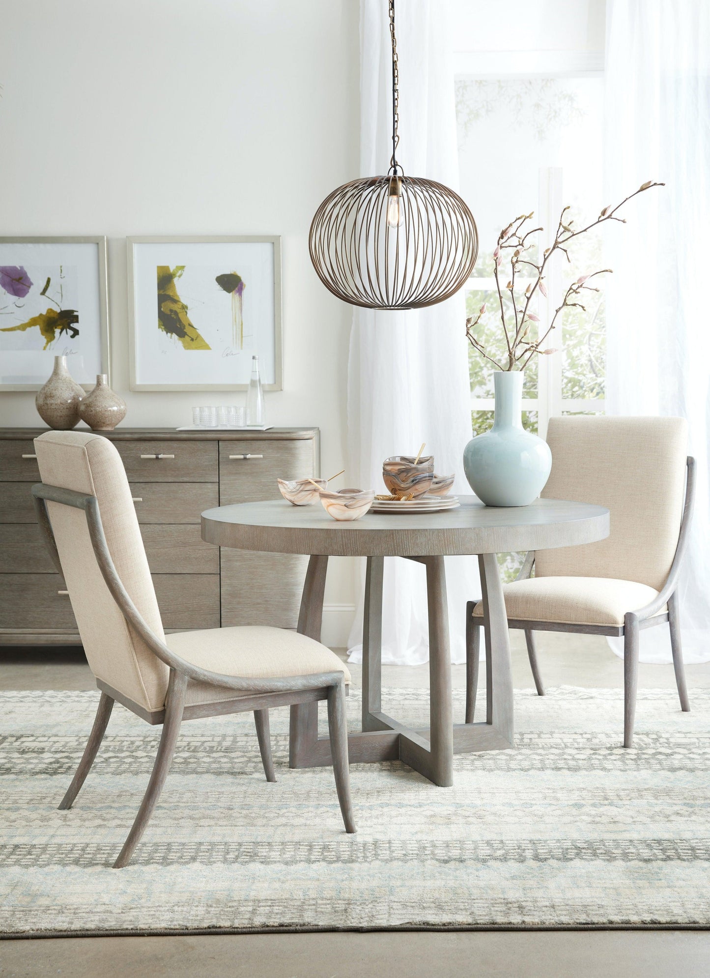Dining Room Affinity Slope Side Chair (Beige)