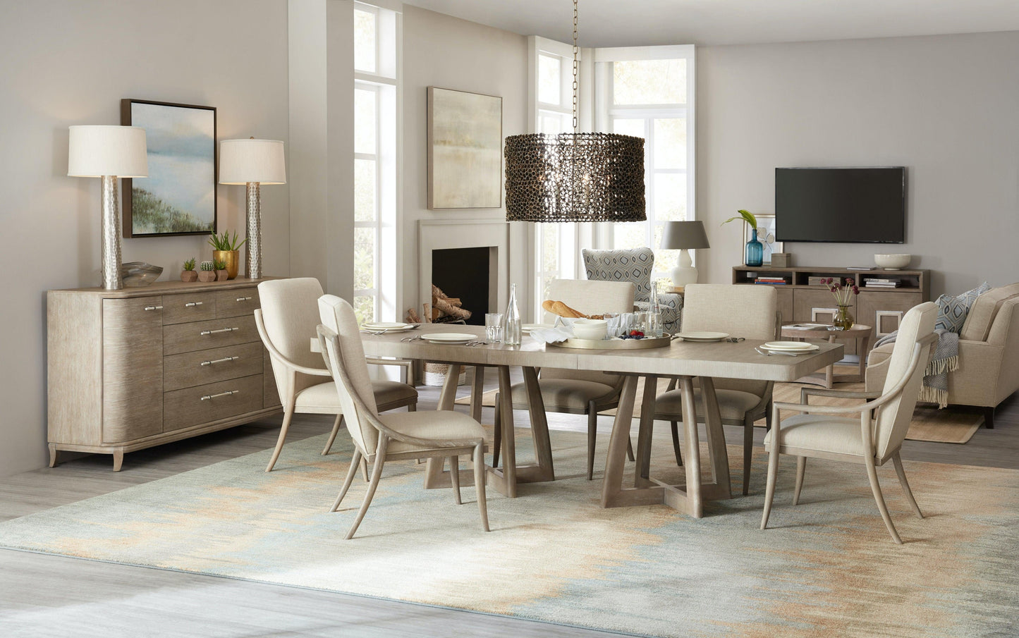 Dining Room Affinity Slope Side Chair (Beige)