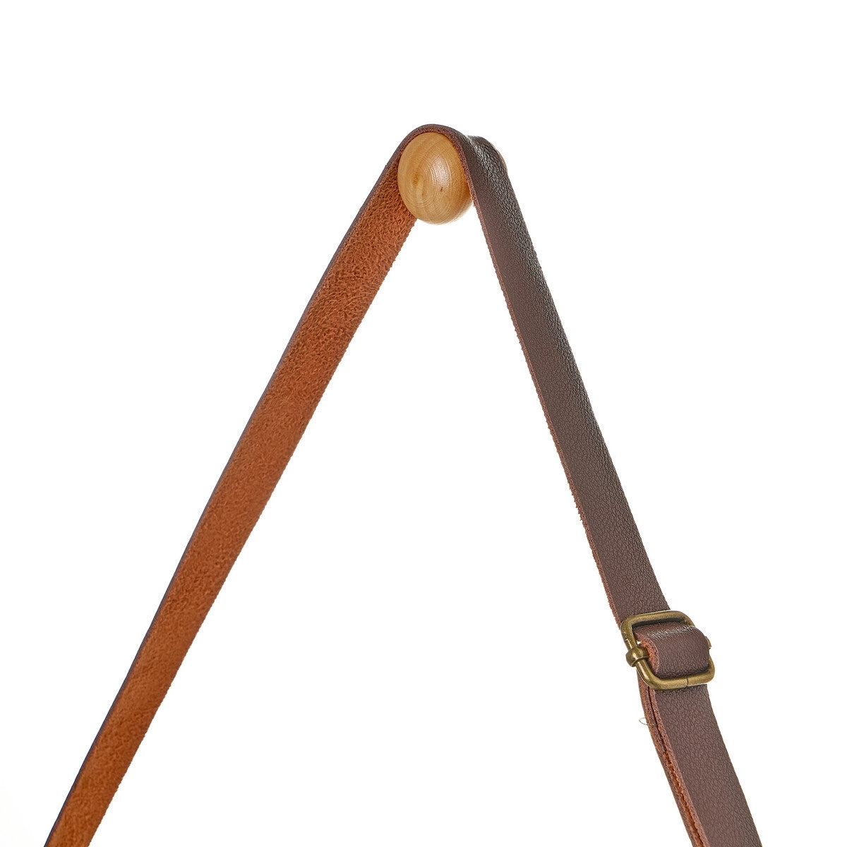 Hanging Round Wall Mirror (38 cm) (Solid Bamboo Frame)