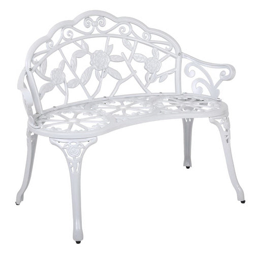 Victorian Garden Bench (White)