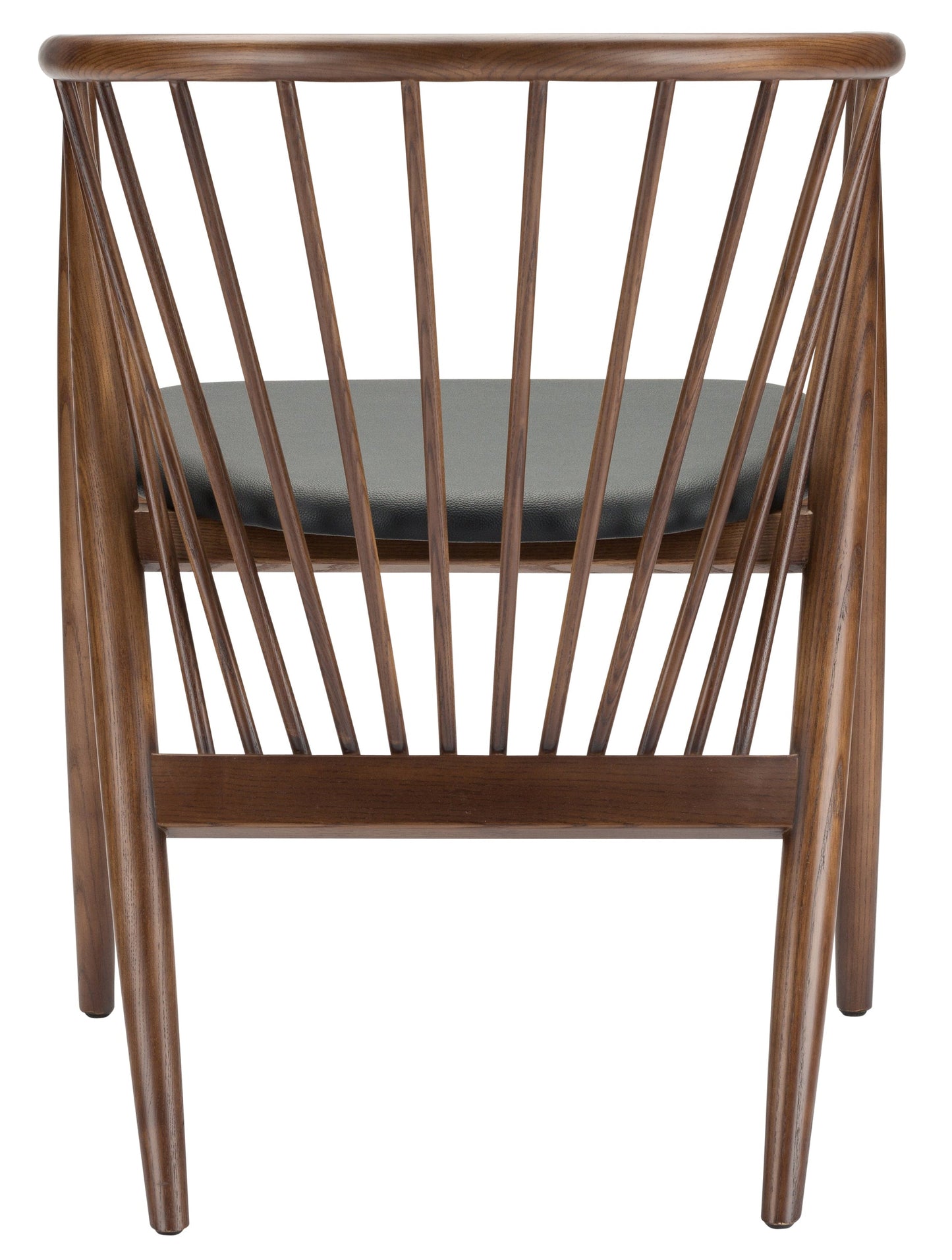 Unique Ash and Black Leather Dining Chair