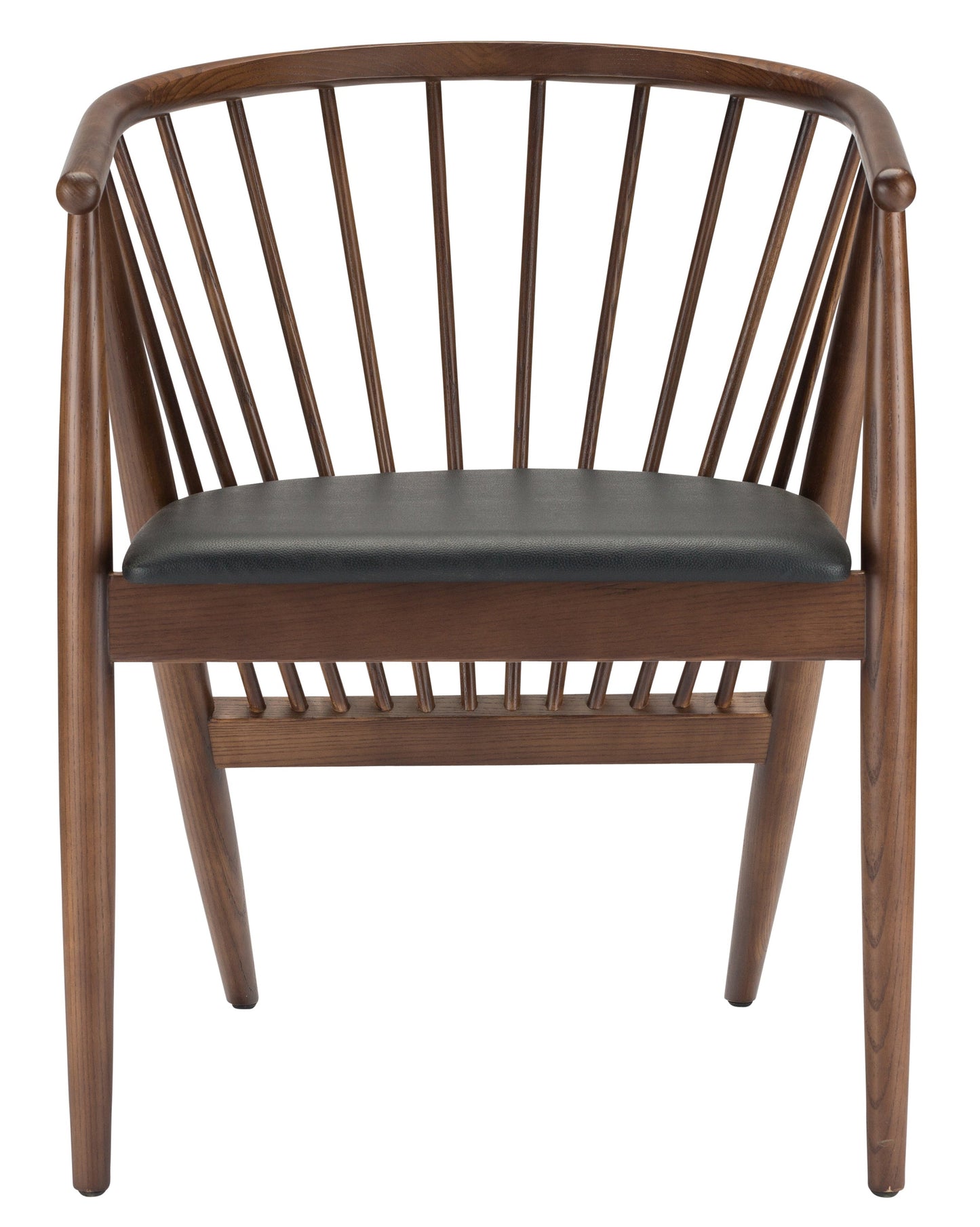 Unique Ash and Black Leather Dining Chair