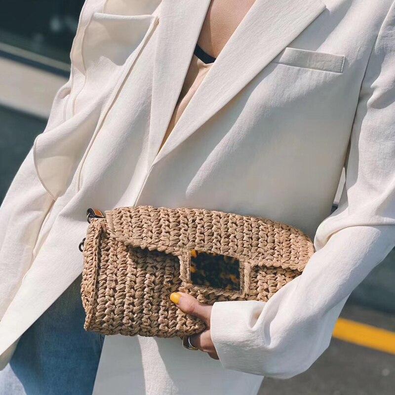 Pillow Straw Bag Women Crochet Messenger Bags