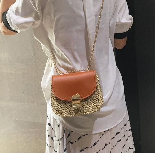 Hand Woven Straw Bag