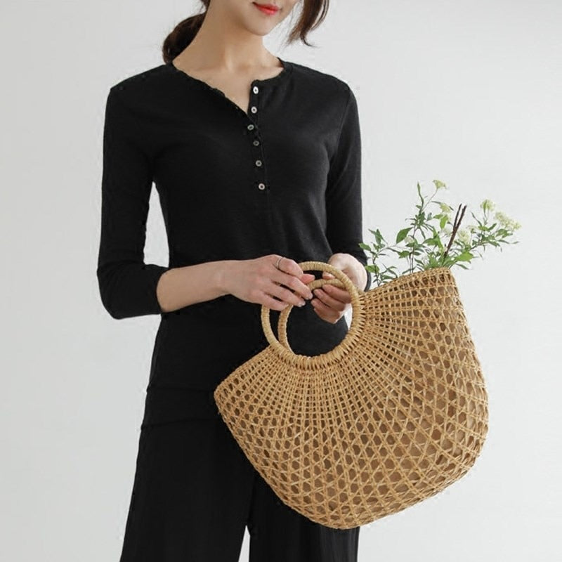 Hand Woven Straw Bag