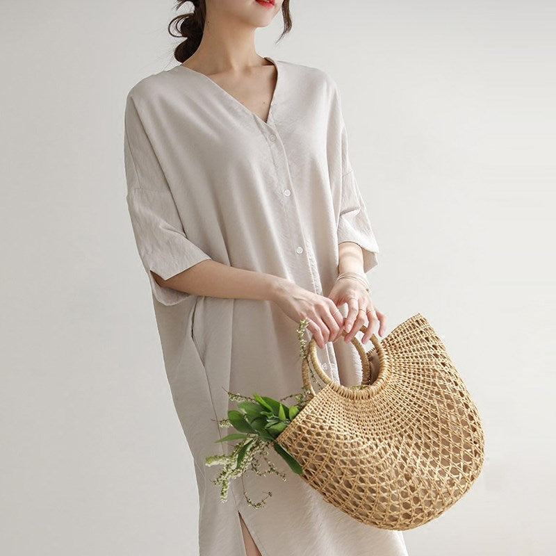 Hand Woven Straw Bag