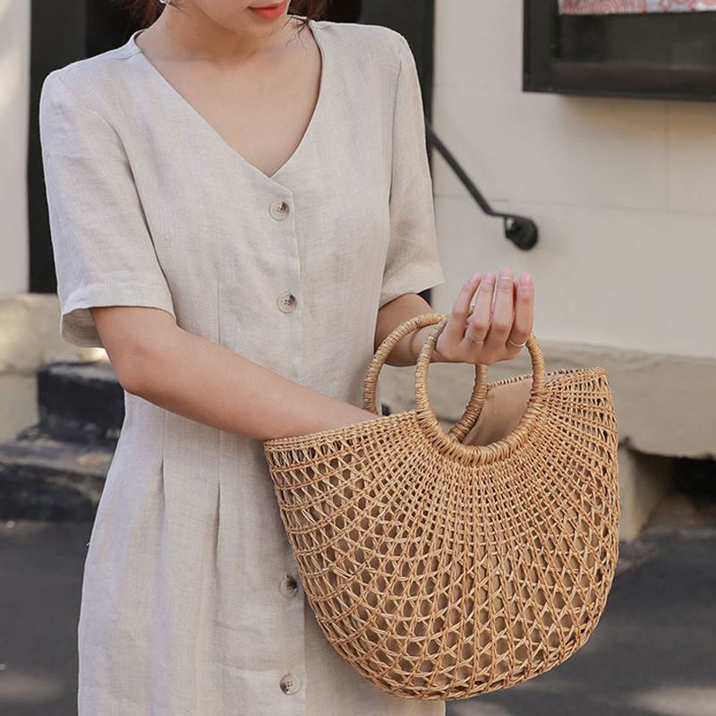 Hand Woven Straw Bag