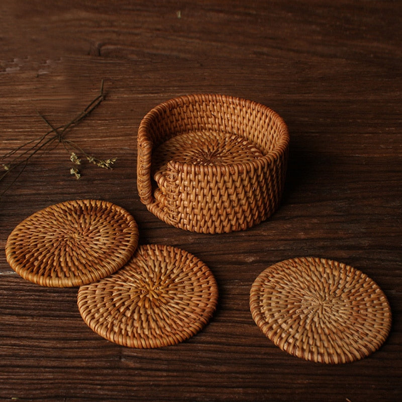 Kitchen Coasters and Table Mats (Rattan)
