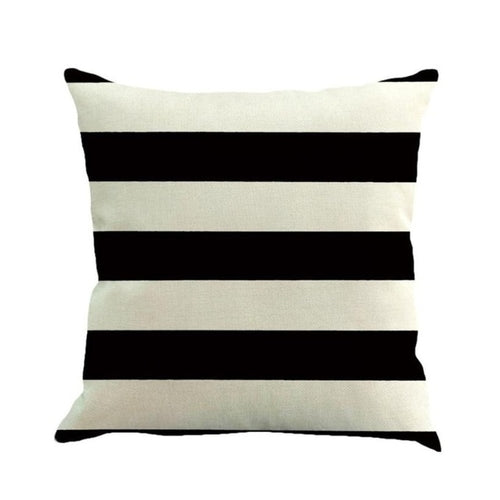 Stripe Painting Linen Cushion Cover Throw Pillow
