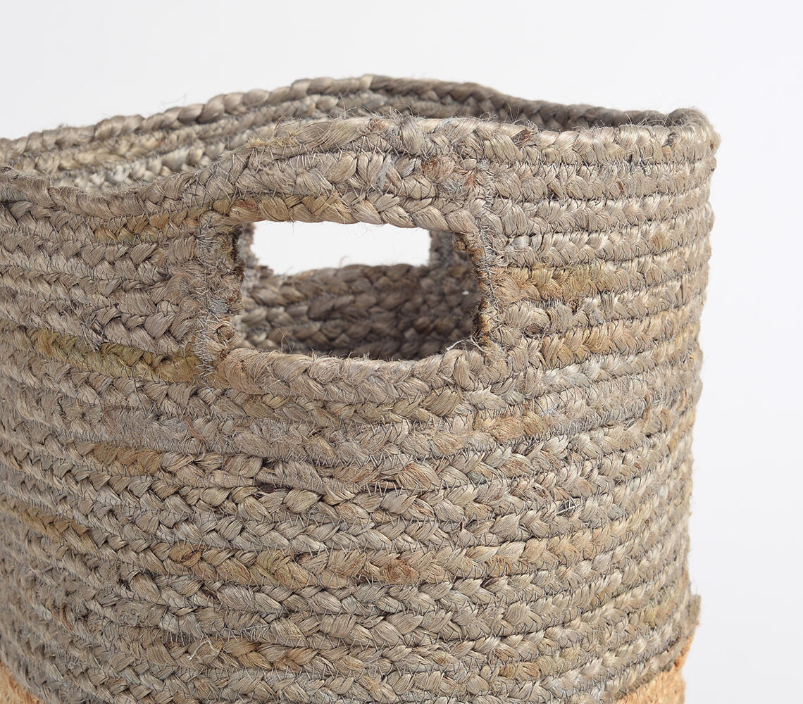Hand Braided Jute Basket