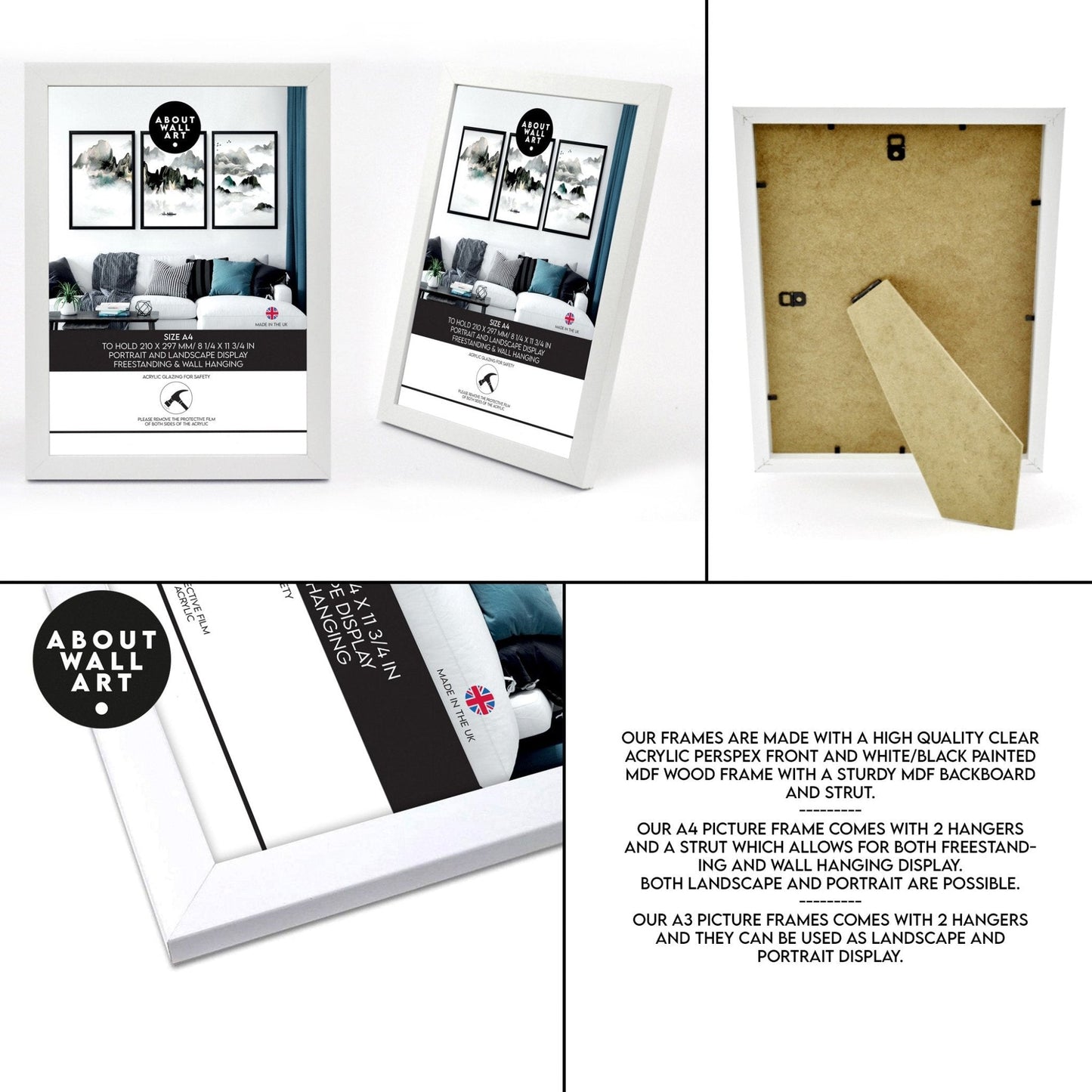 Bathroom rustic wall decor | Set of 3 art prints