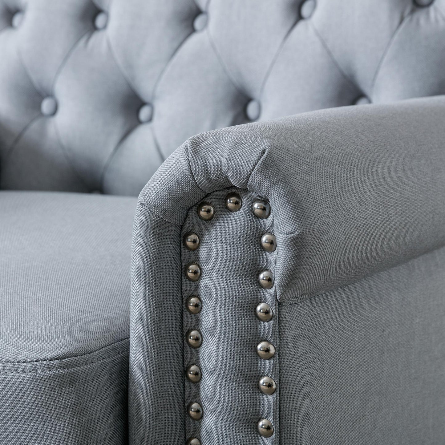 Modern accent armchair (Light Grey)