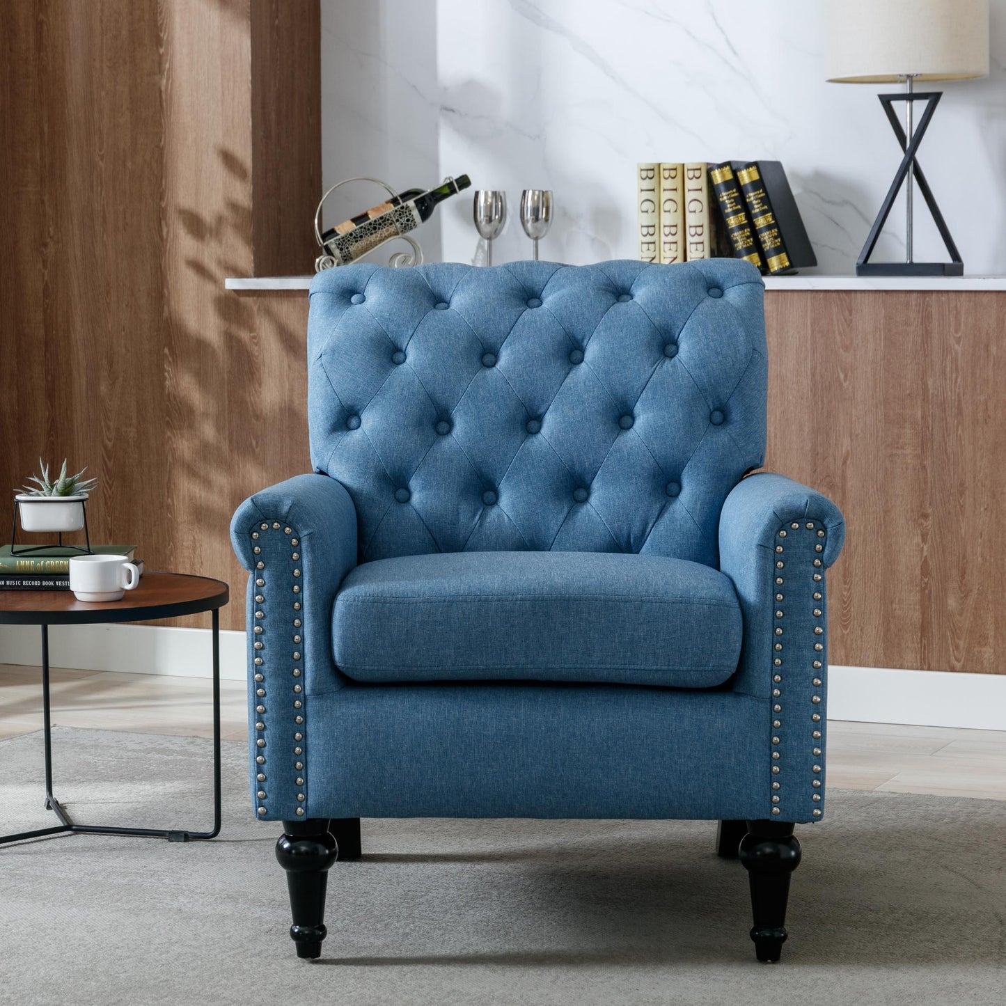 Modern accent armchair (Blue)