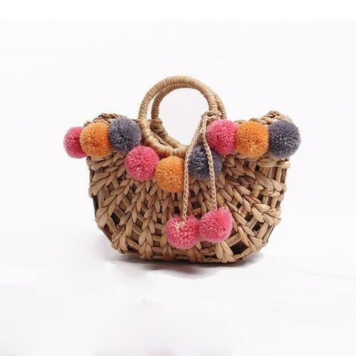 Hollow Straw Bag (Colorful)