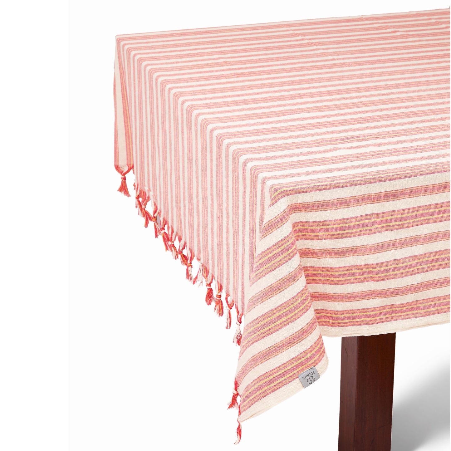 Striped Tablecloth Set (Magenta)