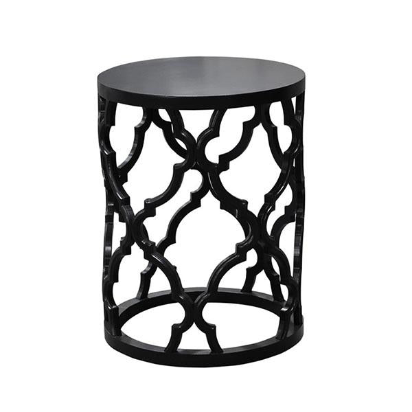 Mustique Side Table Black (Reclaimed Timber)