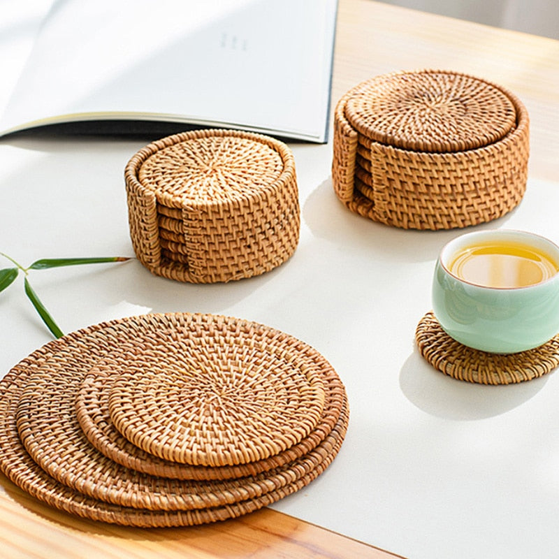 Kitchen Coasters and Table Mats (Rattan)