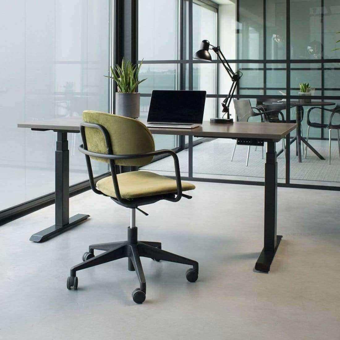 Design Velvet Office Chair Olive Pure