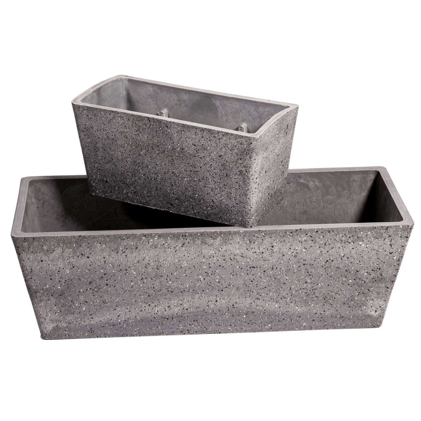 Imitation Stone Grey/White Stone Rectangle Planter (50cm)