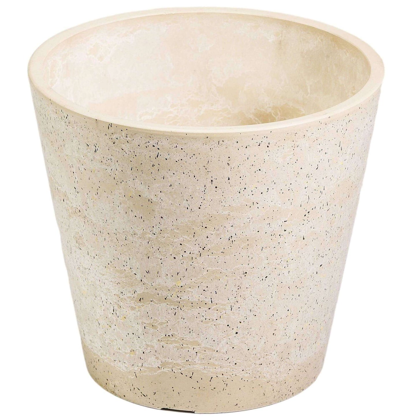 Imitation Stone Garden Pot (White / Cream) (20cm)