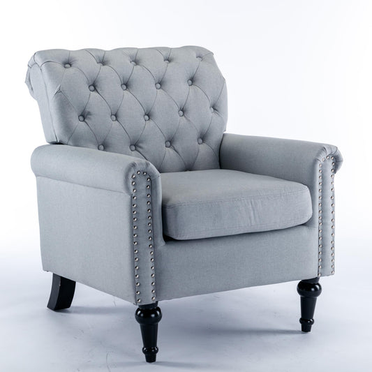 Modern accent armchair (Light Grey)
